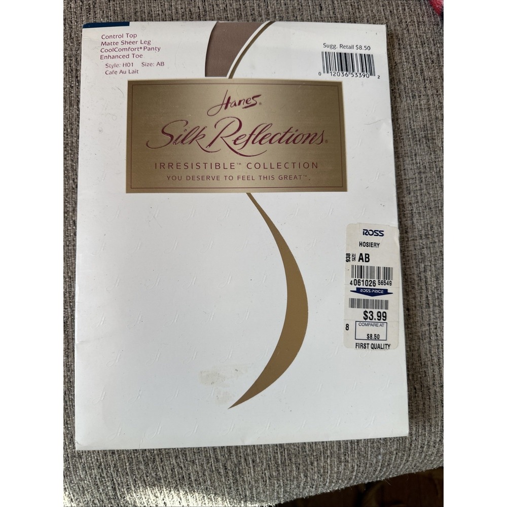 Hanes Silk Reflections Matte Sheer Irresistible H01 Cafe Au Lait AB Pantyhose